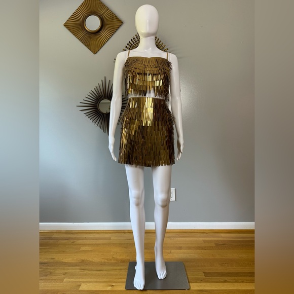 ASOS Design - Top and Skirt Set in Gold Shard Sequin - Picture 3 of 14